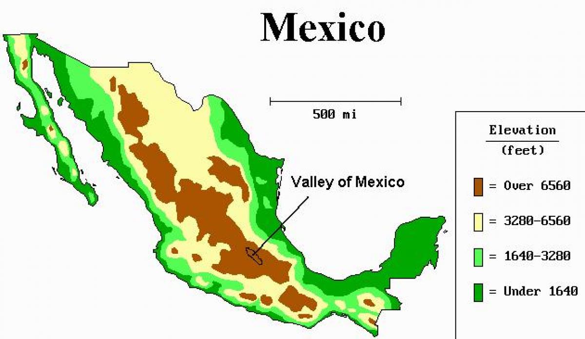 peta dari lembah Mexico