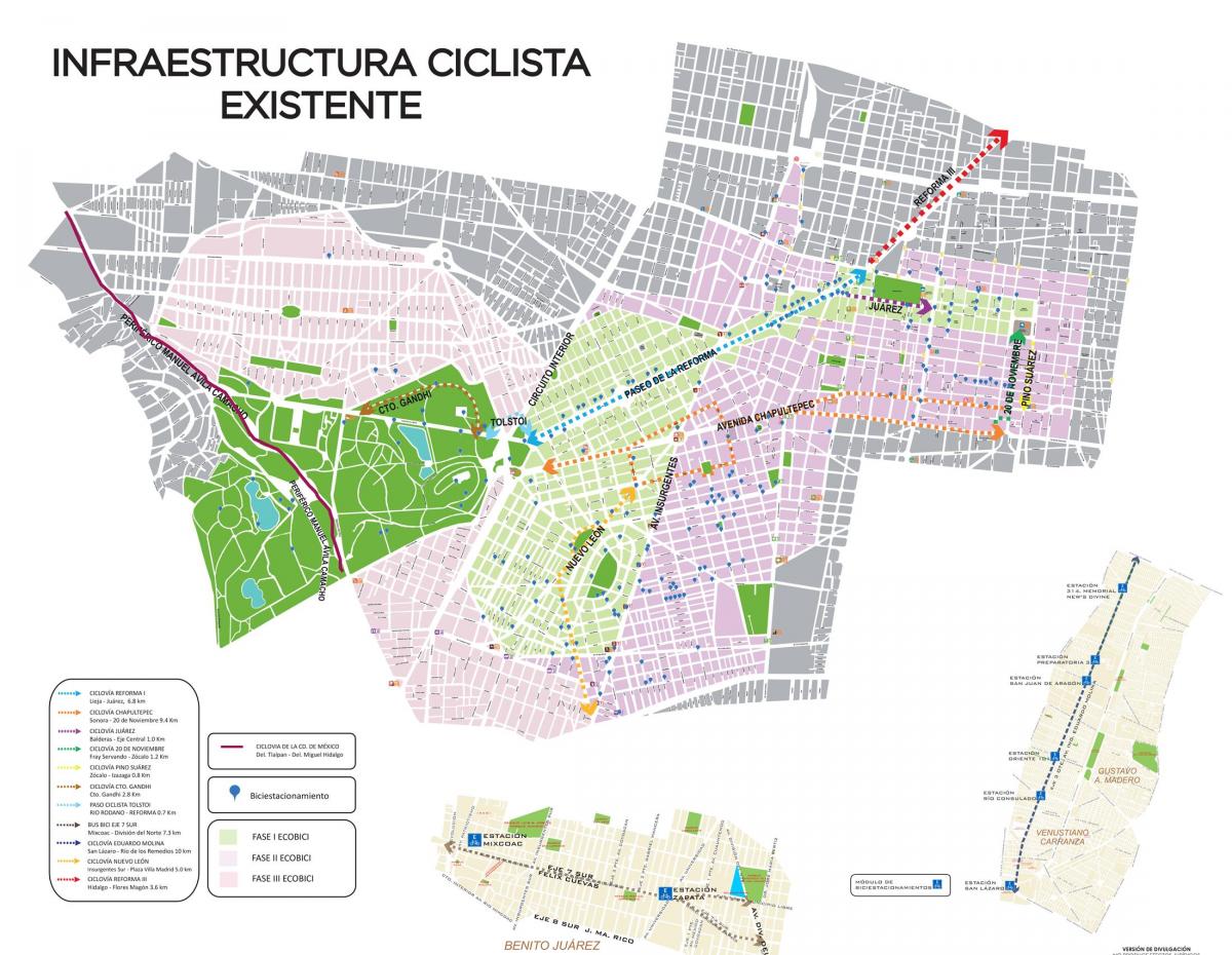 peta Bandar Mexico basikal