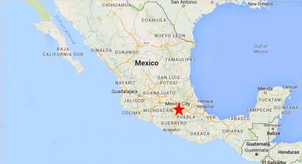 ibu Mexico peta