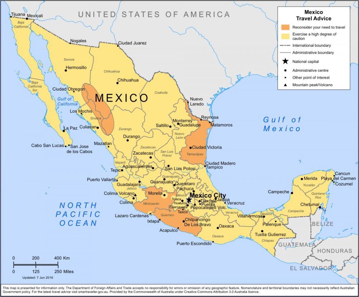 peta Bandar Mexico dan kawasan sekitarnya