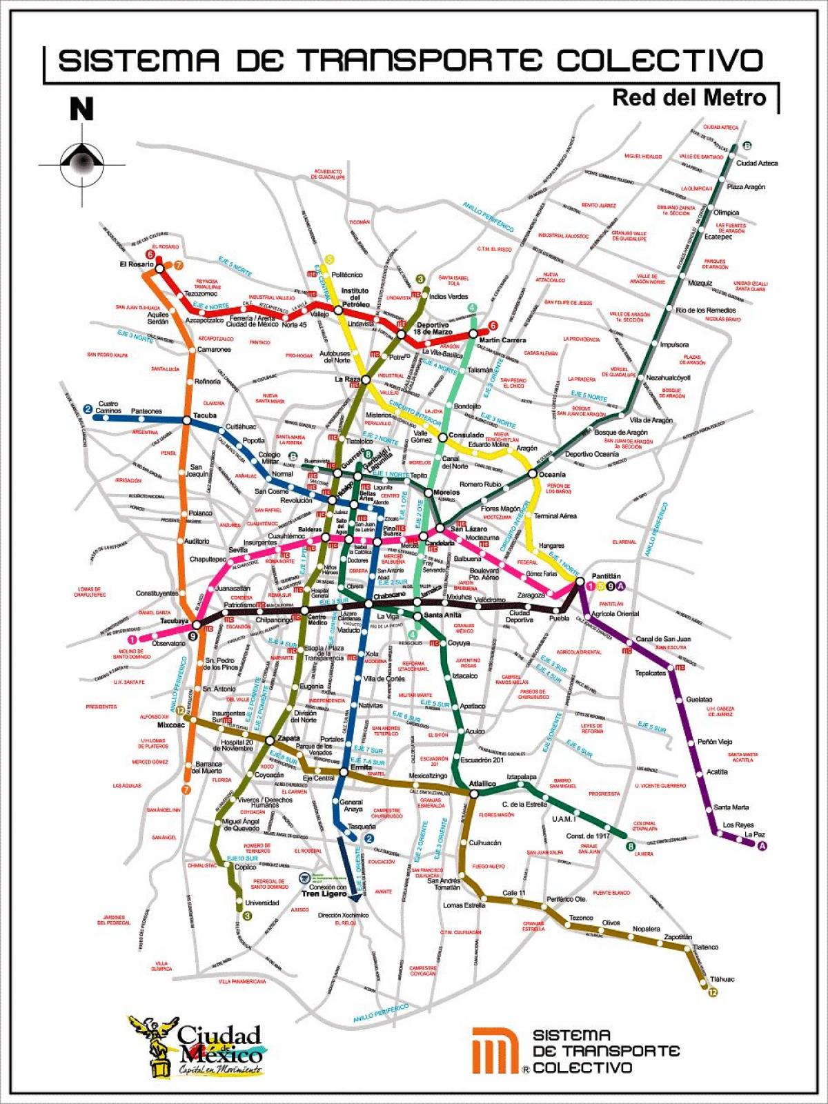 peta Bandar Mexico transit