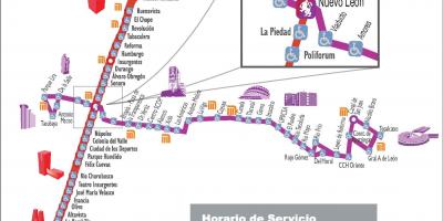 Peta metrobus Mexico City