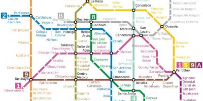Mexico City peta bawah tanah