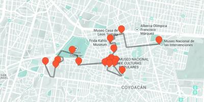 Peta Bandar Mexico berjalan tour