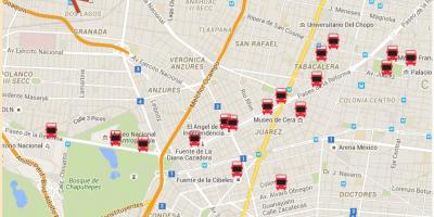 Turibus Mexico City peta laluan